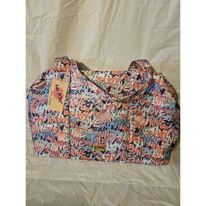 Betsey Johnson Pink And Blue Weekender/Duffle Bag NEW With Tag